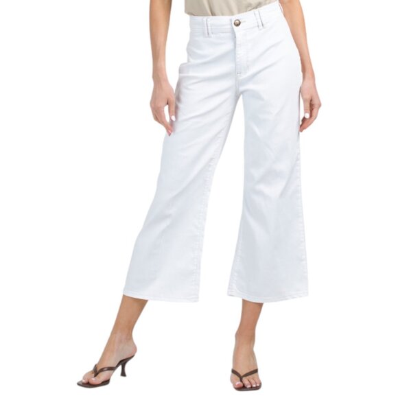 NICOLE MILLER NEW YORK White Wide Leg Jeans - Picture 1 of 2